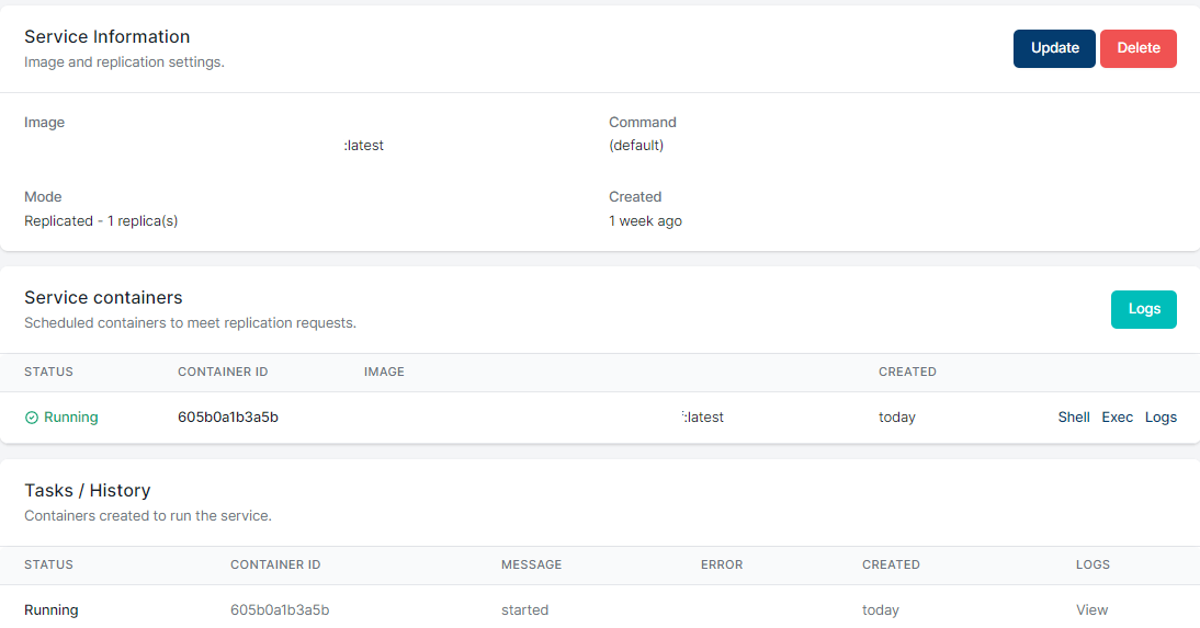 Medstack Control - Container properties